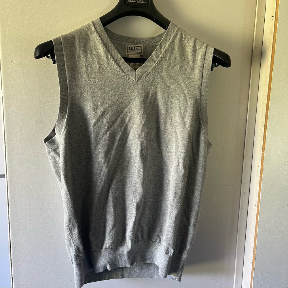 Vintage L.L. Bean Gray V-Neck Sweater
